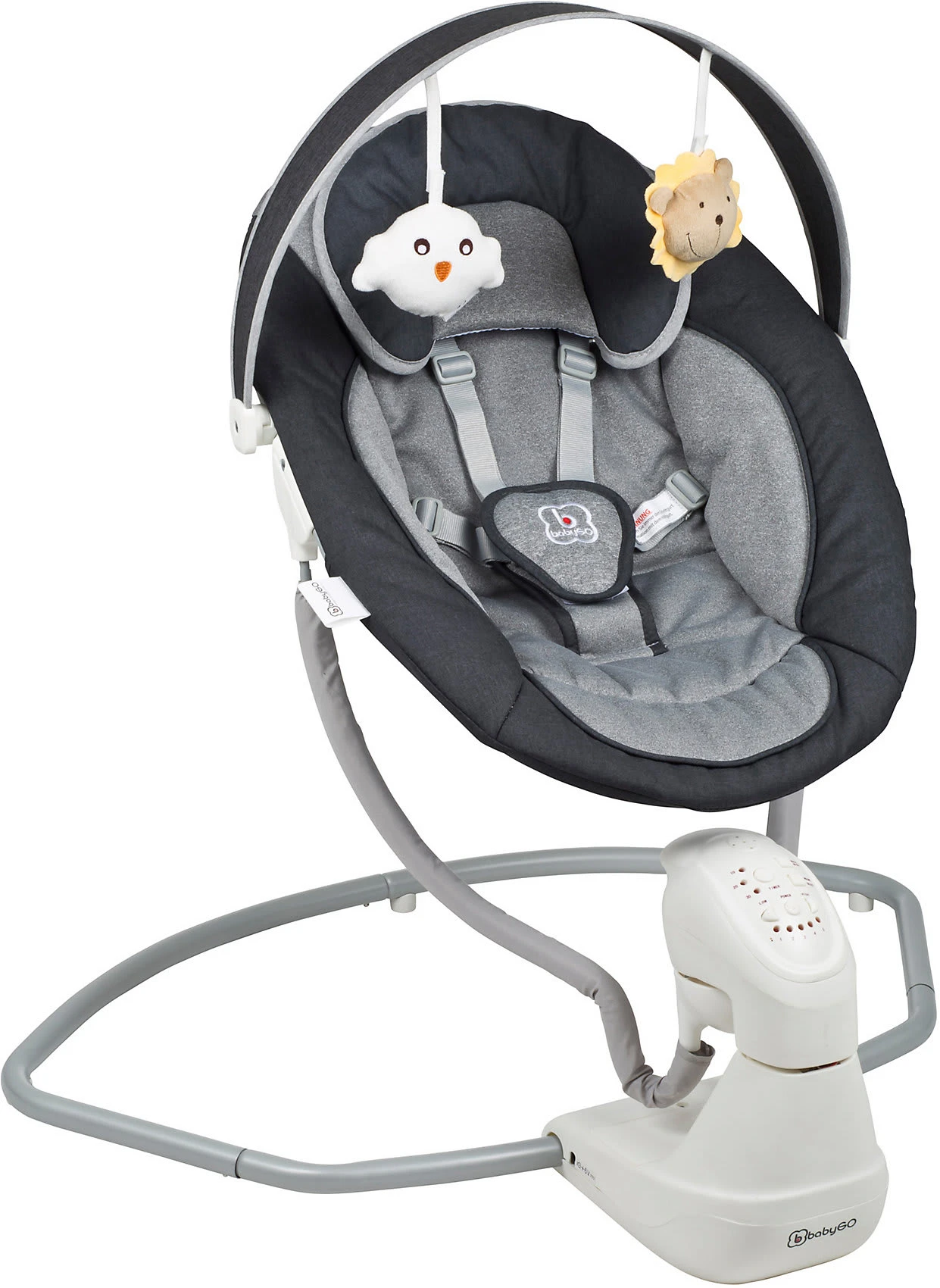 BabyGo Babywippe Cuddly Inkl. Adapter, Anthrazit - Image 2