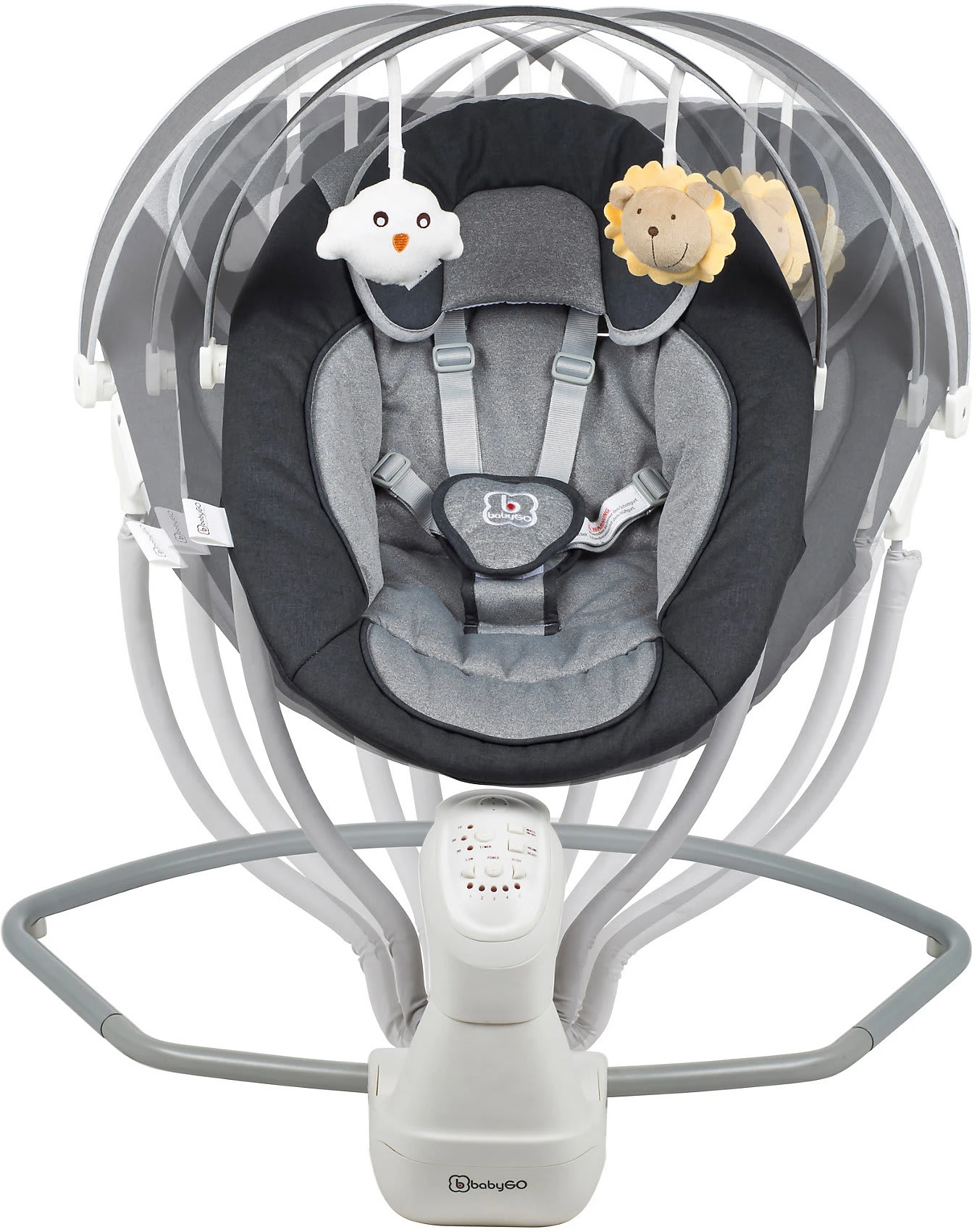 BabyGo Babywippe Cuddly Inkl. Adapter, Anthrazit - Image 3