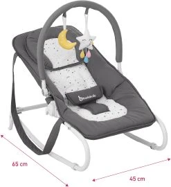 Badabulle Babywippe Easy Moonlight, Weiß/zink