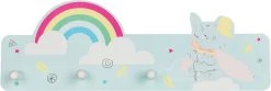 Be IMeX Dumbo Garderobe Mit 3 Haken, Grau Mit Regenbogen