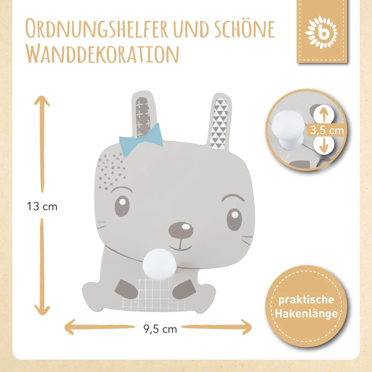 Bieco Spielwaren Kindergarderobe Hase In Blau – Bild 13