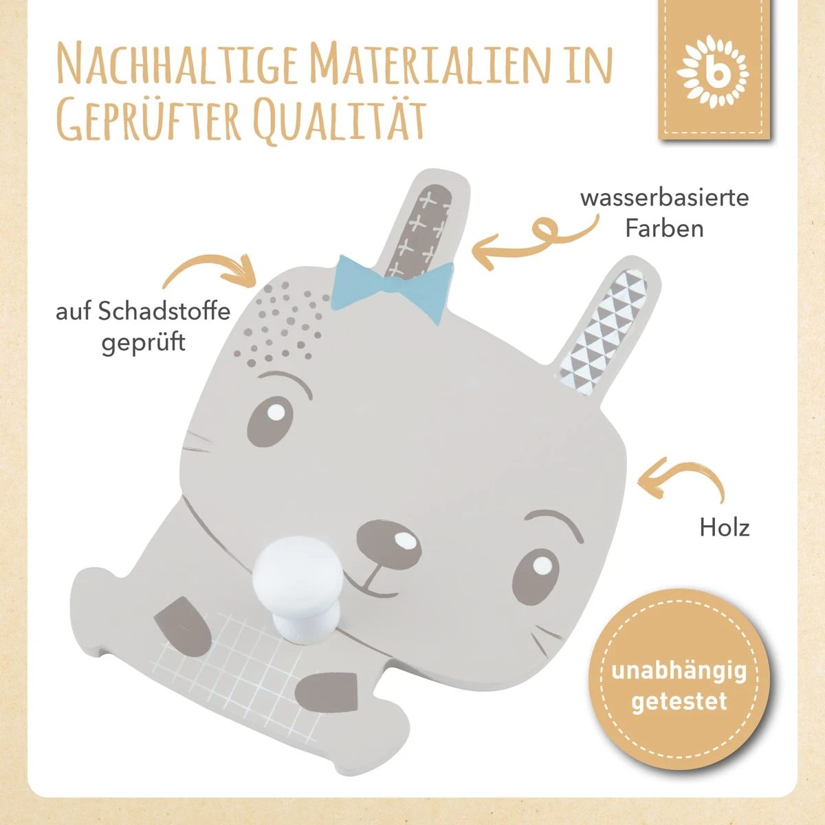 Bieco Spielwaren Kindergarderobe Hase In Blau – Bild 15