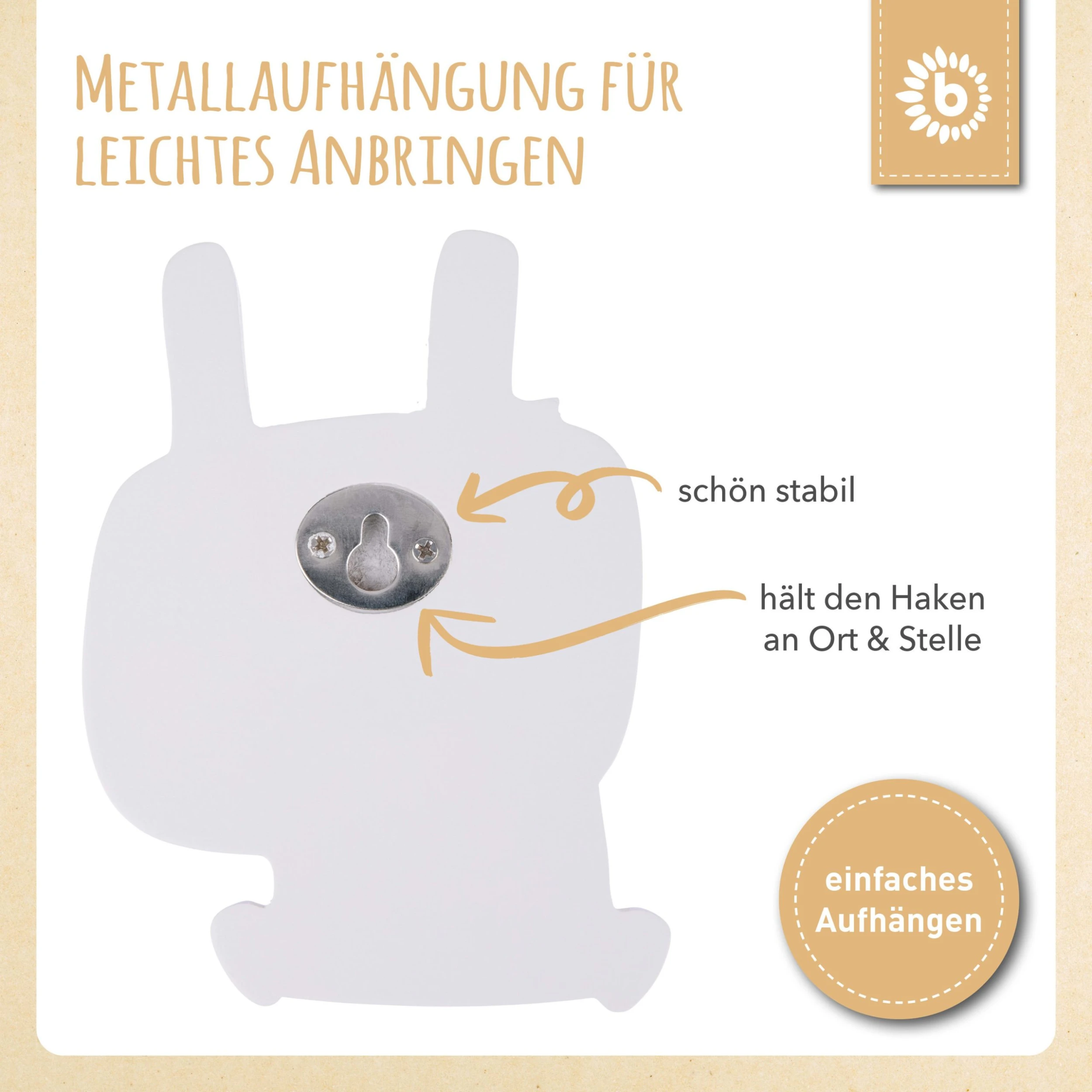 Bieco Spielwaren Kindergarderobe Hase In Blau – Bild 4