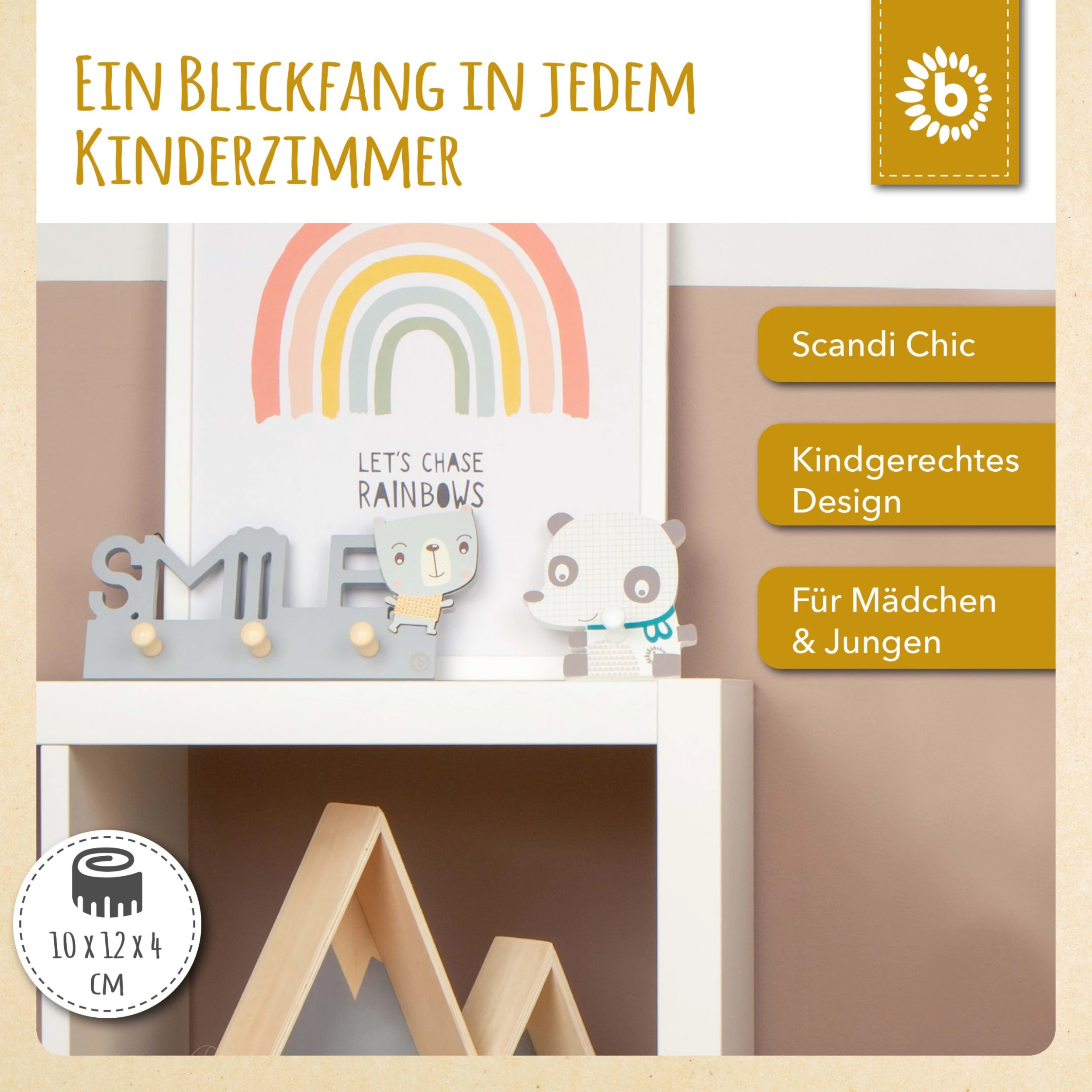 Bieco Spielwaren Kindergarderobe Panda In Weiß - Image 2