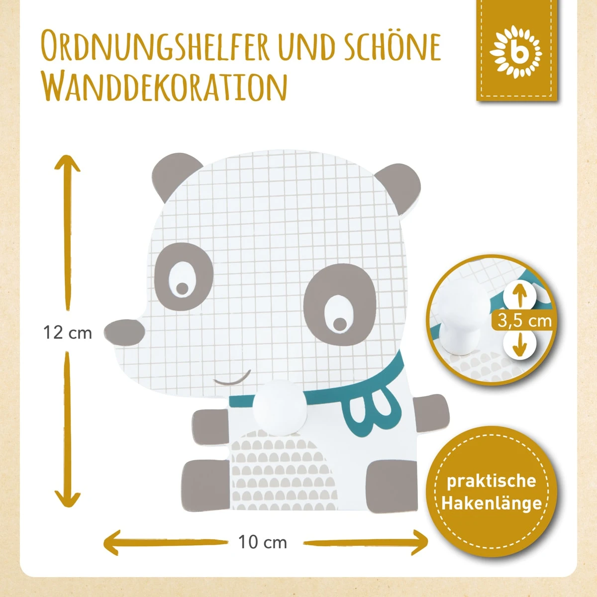 Bieco Spielwaren Kindergarderobe Panda In Weiß - Image 13