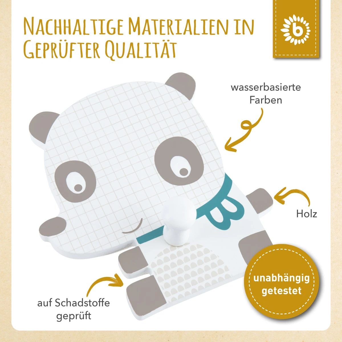 Bieco Spielwaren Kindergarderobe Panda In Weiß - Image 15