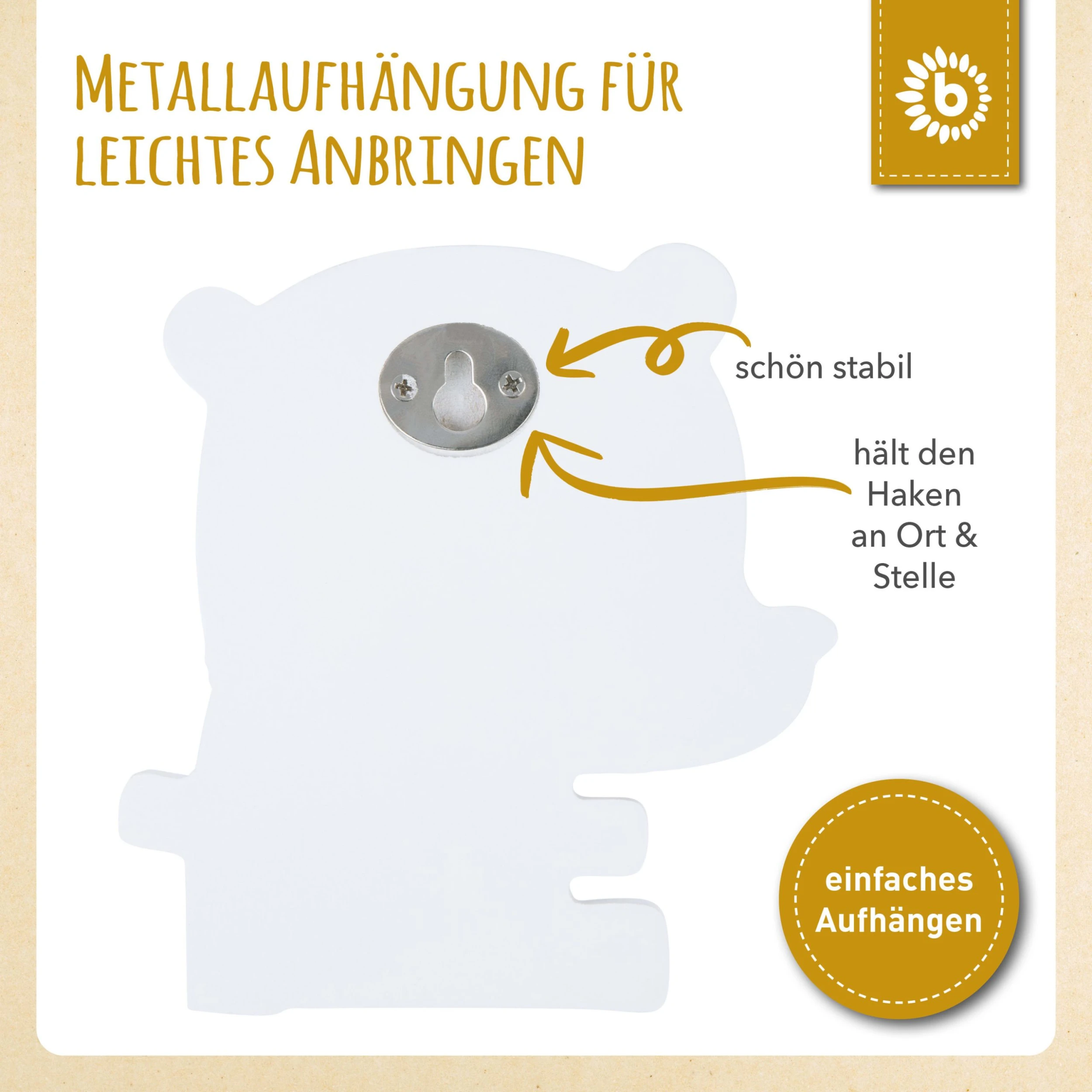 Bieco Spielwaren Kindergarderobe Panda In Weiß - Image 4