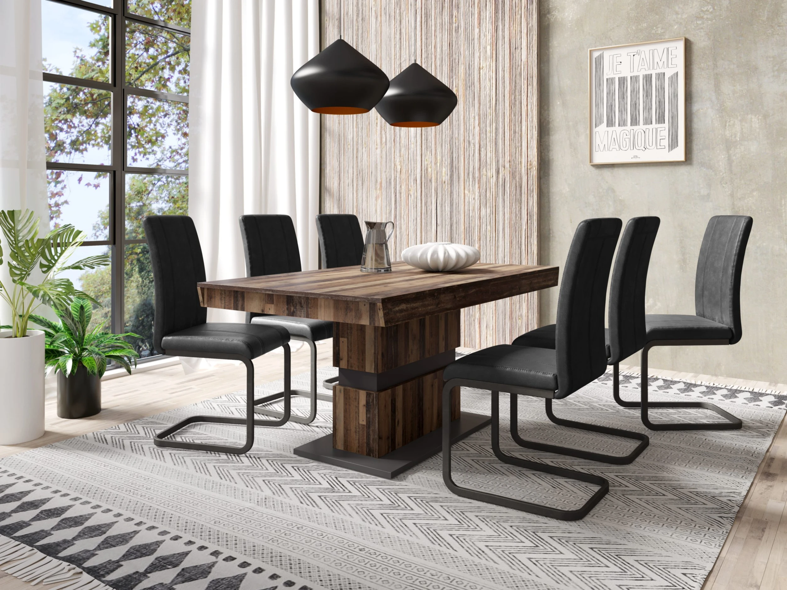 ByLiving 2er-Set: Esszimmerstuhl Malu In Schwarz - 43 (B) X 56 (L) X 99 (H) Cm 5 ByLiving 2er-Set: Esszimmerstuhl Malu In Schwarz - 43 (B) X 56 (L) X 99 (H) Cm – Bild 3