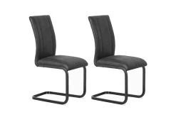 ByLiving 2er-Set: Esszimmerstuhl Malu In Schwarz - 43 (B) X 56 (L) X 99 (H) Cm