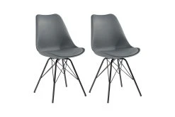 ByLiving 2er-Set: Esszimmerstuhl Usha In Grau - 48 (B) X 55,5 (L) X 86 (H) Cm