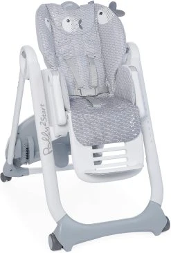 CHICCO Hochstuhl Polly 2 Start - 4 Rollen, Hellgrau