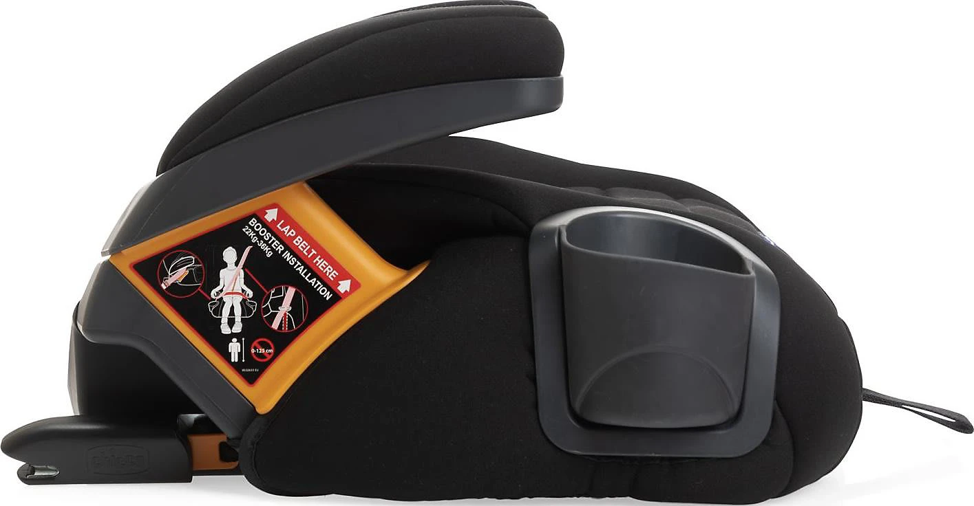 CHICCO Sitzerhöhung Gofit Plus Mit Latch System Und Becherhaltern, Schwarz - Image 3