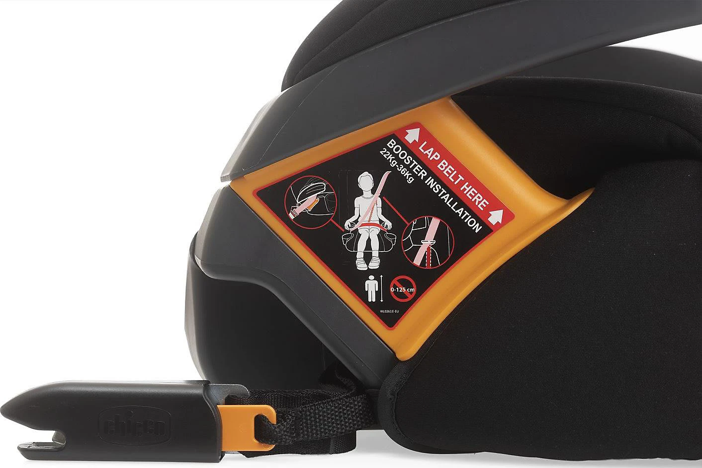 CHICCO Sitzerhöhung Gofit Plus Mit Latch System Und Becherhaltern, Schwarz - Image 4