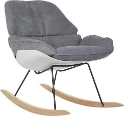Childhome Schaukelstuhl Lounge, Weiß/grau