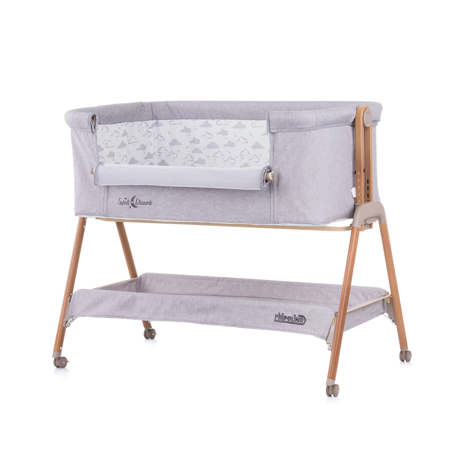 Chipolino Babybett Sweet Dreams Rollen In Grau - Image 2