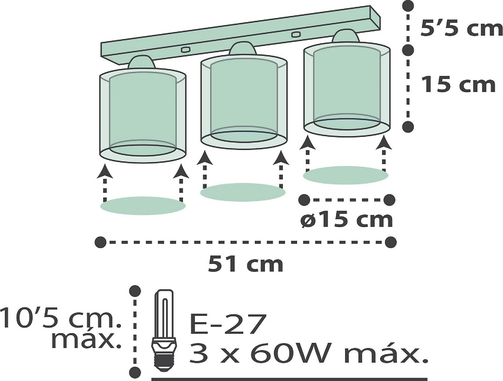 Dalber Deckenlampe Wolken, Mint - Image 3