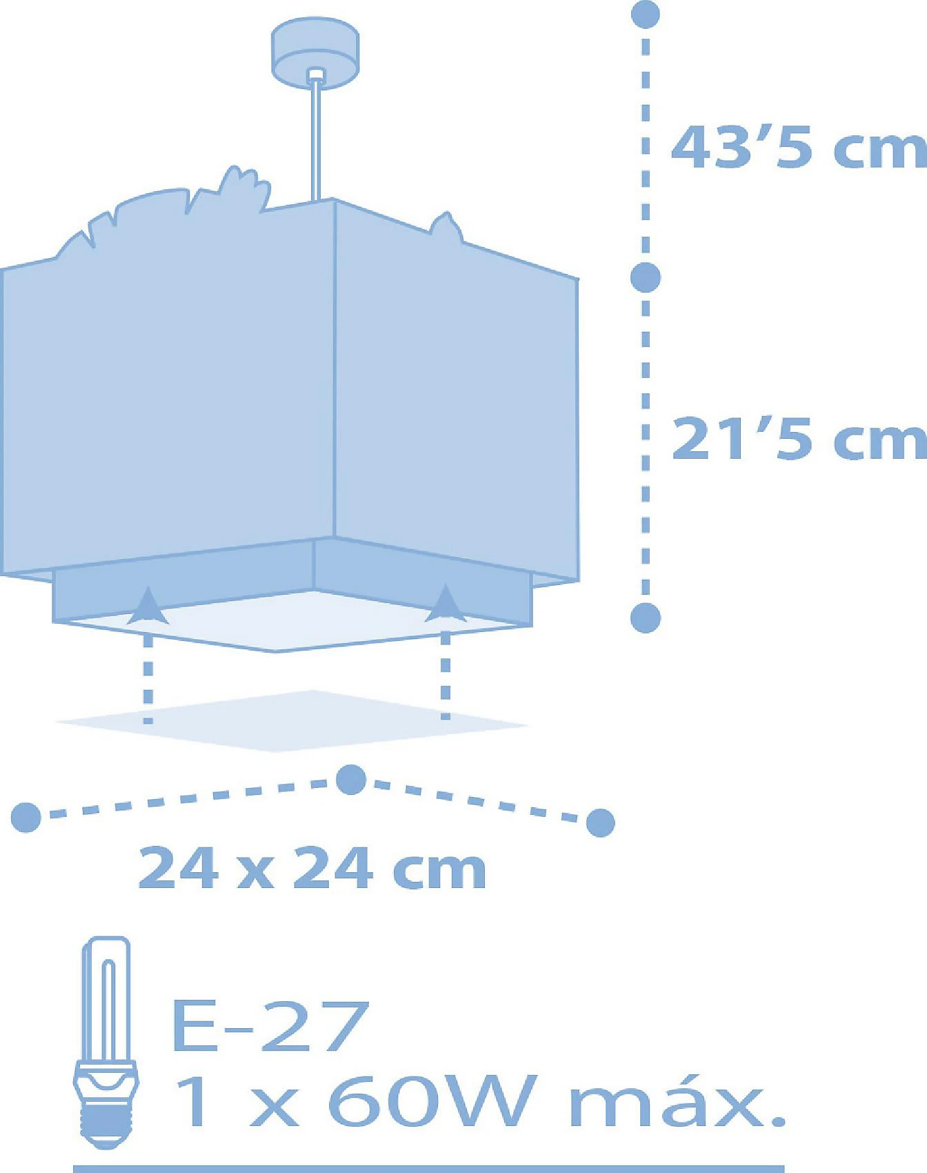 Dalber Hängelampe BABY JUNGLE BLUE - Image 5
