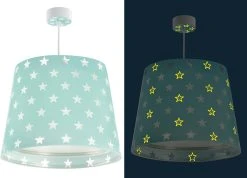 Dalber Hängelampe STARS, Glow In The Dark, Türkis