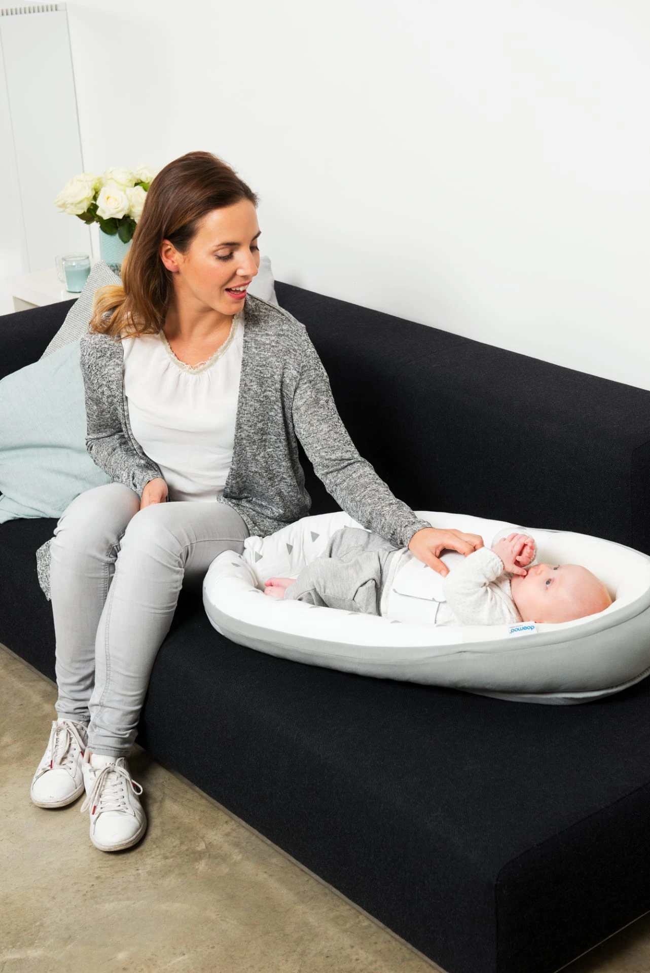 Doomoo Babynest „Cocoon" In Grau - Image 6