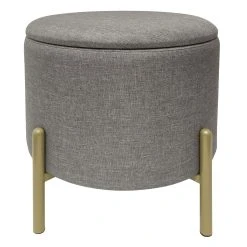 ECHTWERK Sitzhocker Mit Stauraum In Grau