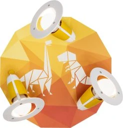 Elobra Deckenleuchte 3er Spot Rondell "Dinopoly", Orange