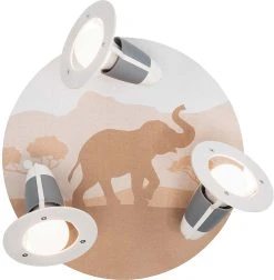 Elobra Deckenleuchte 3er Spot Rondell Scandi, Savanne