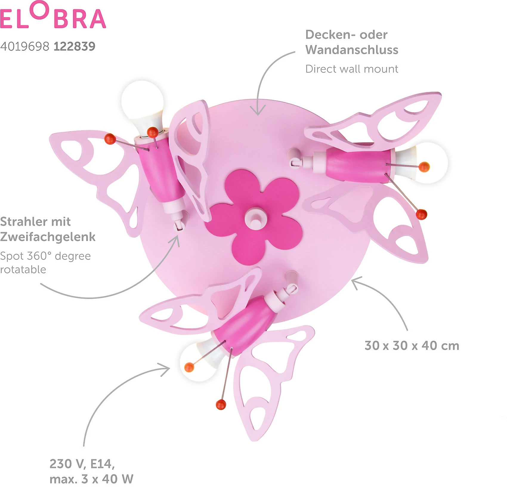 Elobra Deckenleuchte Rondell Falter - Image 4