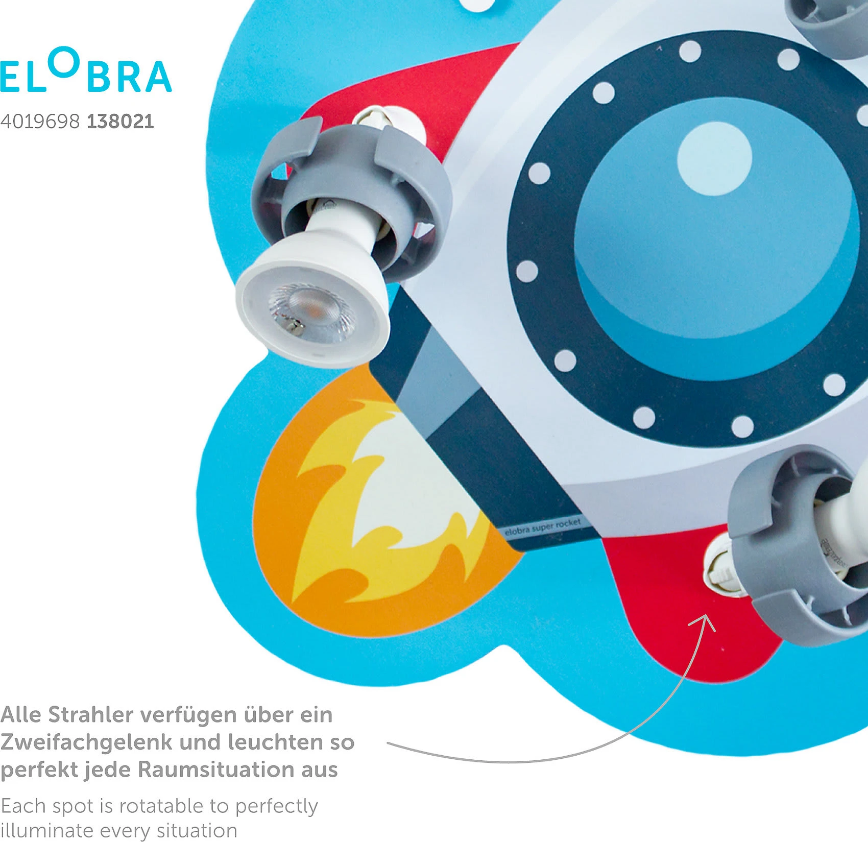Elobra Deckenleuchte Rondell Rakete - Image 4