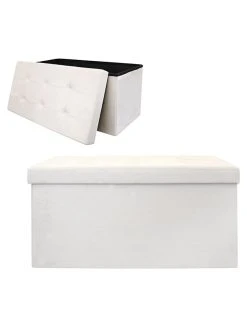 Ethnical Life Sitztruhe In Weiß - (B)76,5 X (H)37,5 X (T)37,5 Cm