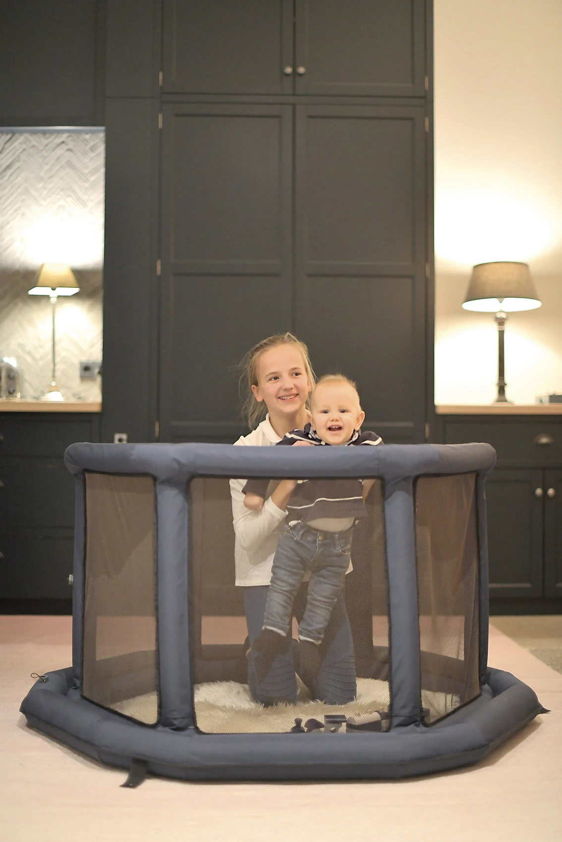 EverEarth Laufstall, Aufblasbar, Blau - Image 2