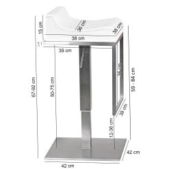 FineBuy Barstuhl "SV44874" In Weiß 10 FineBuy Barstuhl "SV44874" In Weiß -VCM-Shop finebuy barstuhl sv44874 in weiss 3