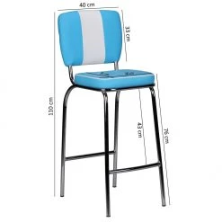 FineBuy Barstuhl "SV44886" In Blau 7 FineBuy Barstuhl "SV44886" In Blau -VCM-Shop finebuy barstuhl sv44886 in blau 2