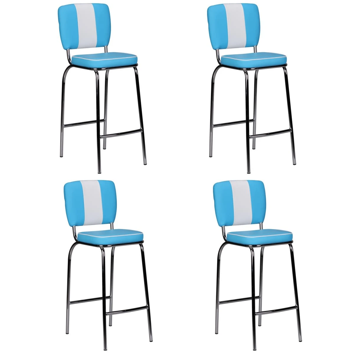 FineBuy Barstuhl "SV44886" In Blau 3 FineBuy Barstuhl "SV44886" In Blau