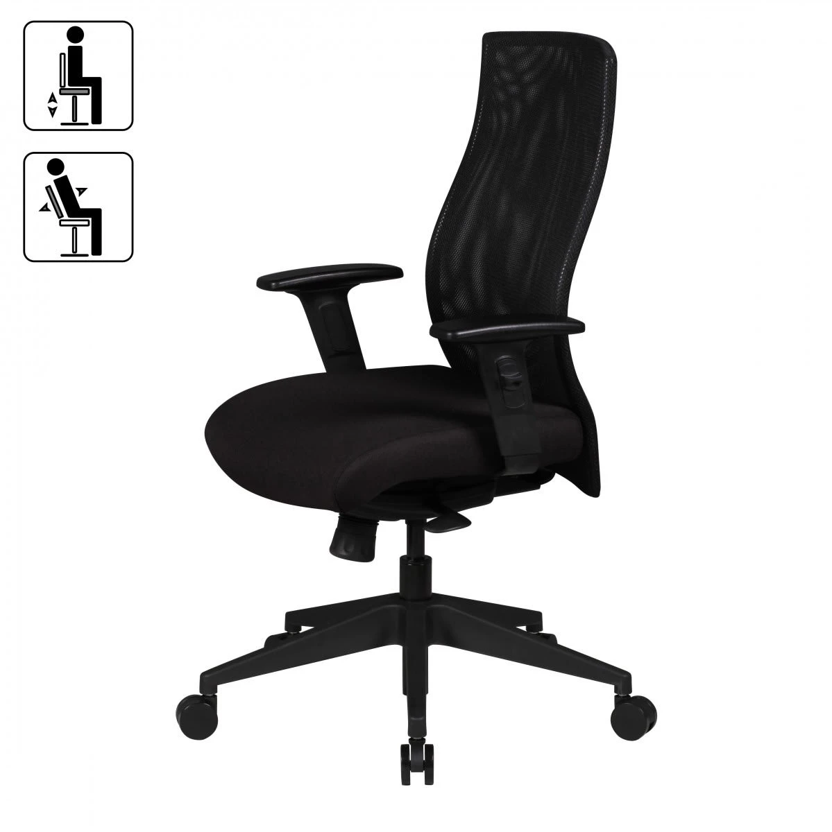 FineBuy Bürostuhl "FB41693" In Schwarz / 5 FineBuy Bürostuhl "FB41693" In Schwarz / – Bild 3