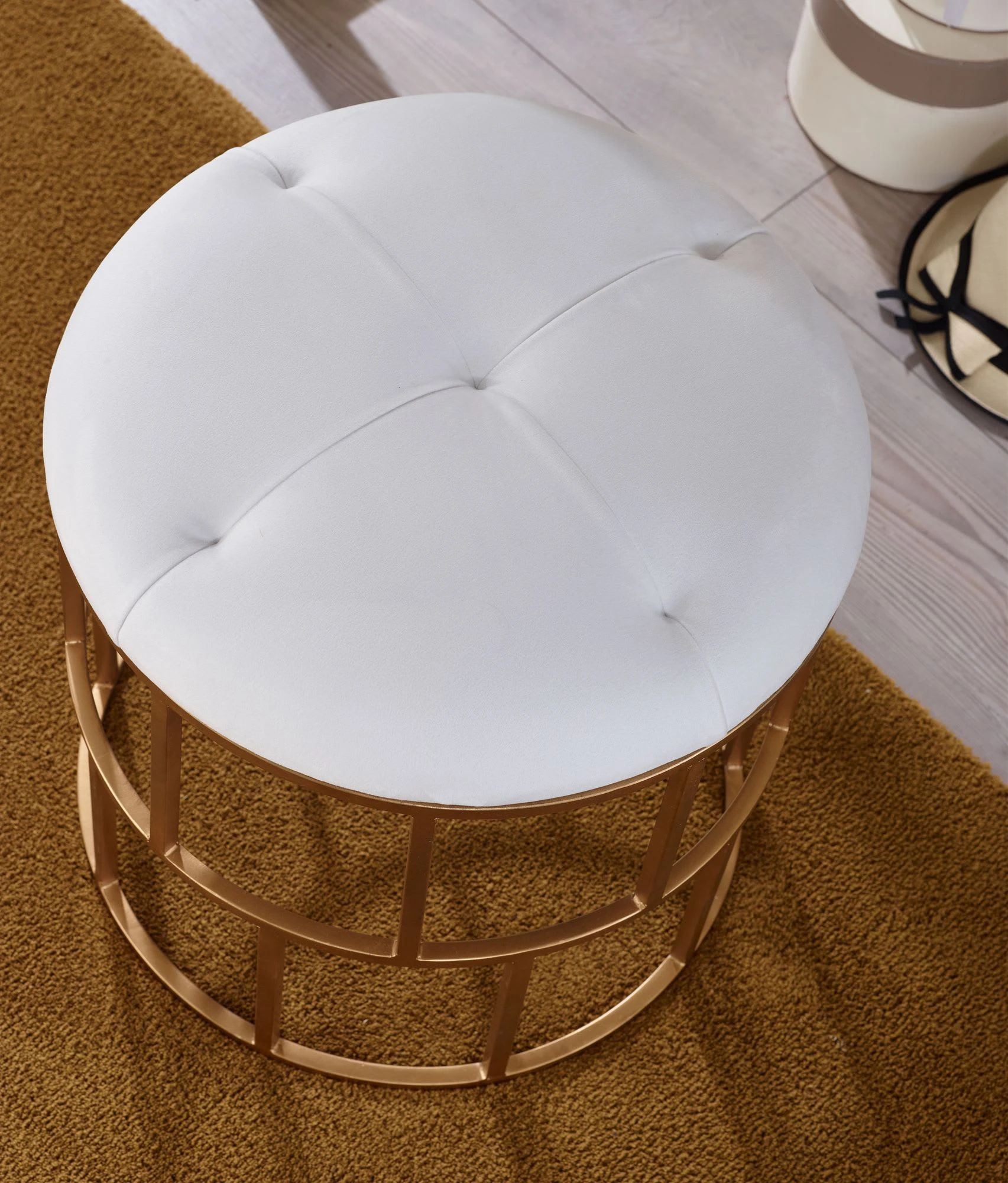 FineBuy Hocker "FB82228" In Weiß / - Image 6