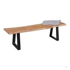 FineBuy Sitzbänk "FB44498" In Braun /