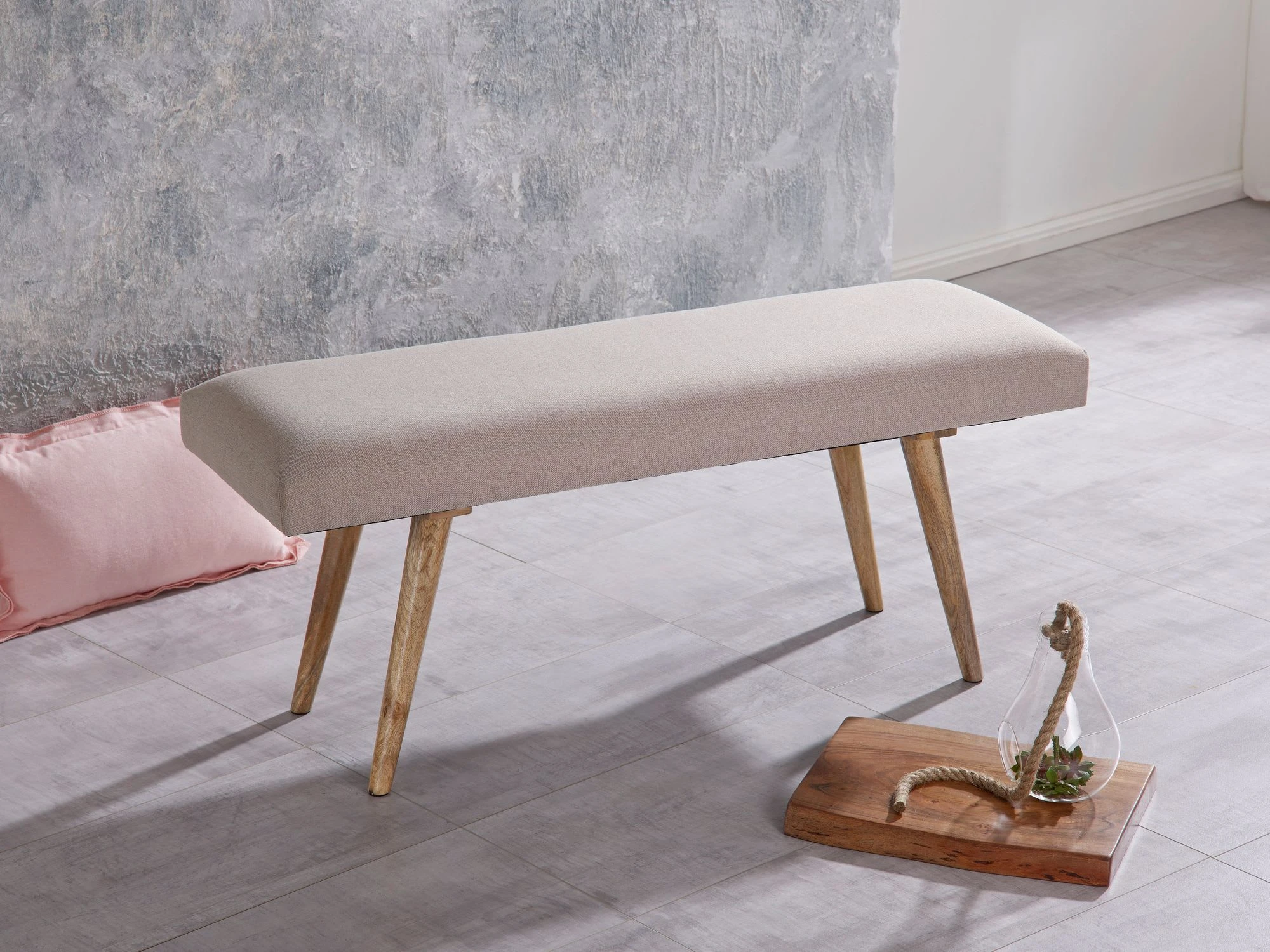 FineBuy Sitzbänk "FB49206" In Beige / - Image 5