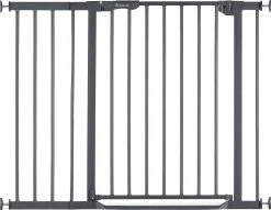 HAUCK Türschutzgitter Clear Step Autoclose 2 Set +21 Cm, Dark Grey