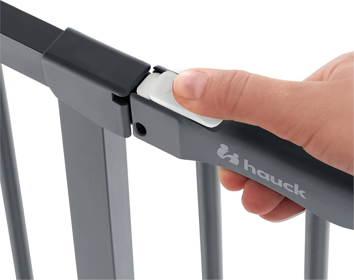 HAUCK Türschutzgitter Clear Step Autoclose 2 Set +21 Cm, Dark Grey - Image 4