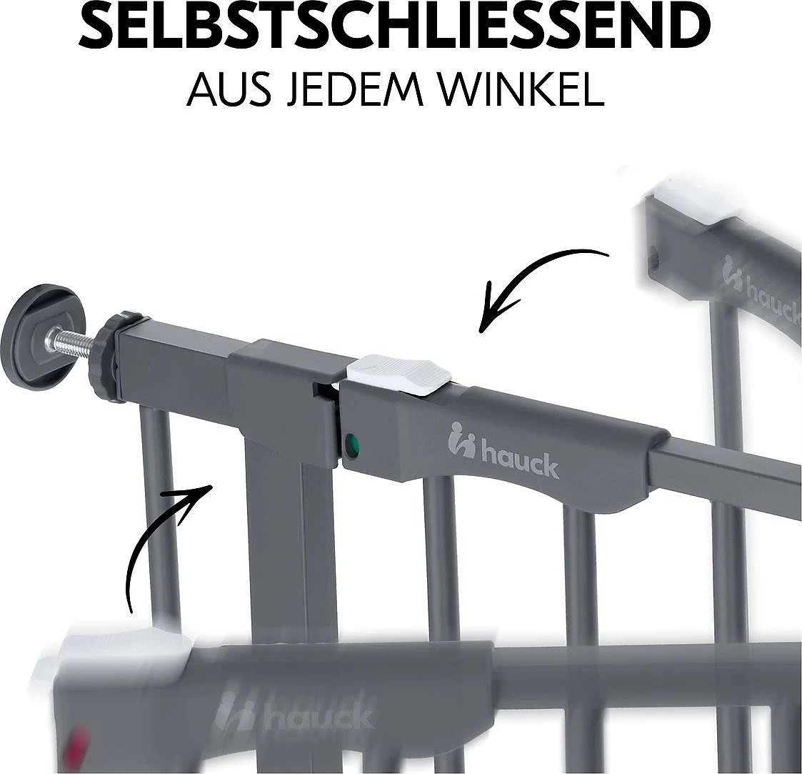 HAUCK Türschutzgitter Clear Step Autoclose 2 Set +21 Cm, Dark Grey - Image 8