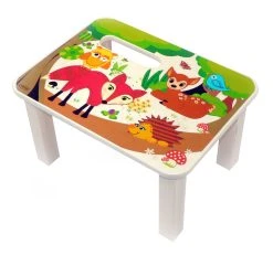 Hess Holzspielzeug Fußbank "Waldtiere" In Bunt