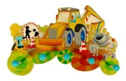 Hess Holzspielzeug Garderobe "Baustelle" In Bunt