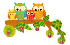 Hess Holzspielzeug Garderobe "Eule" In Bunt