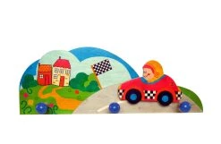 Hess Holzspielzeug Garderobe "Flitzer" In Bunt