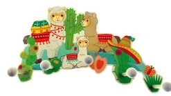 Hess Holzspielzeug Garderobe "Lama" In Bunt