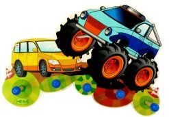 Hess Holzspielzeug Garderobe "Monstertruck" In Bunt