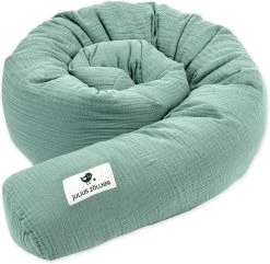 Julius Zöllner Nestchenschlange Musselin, Grün - 180 Cm