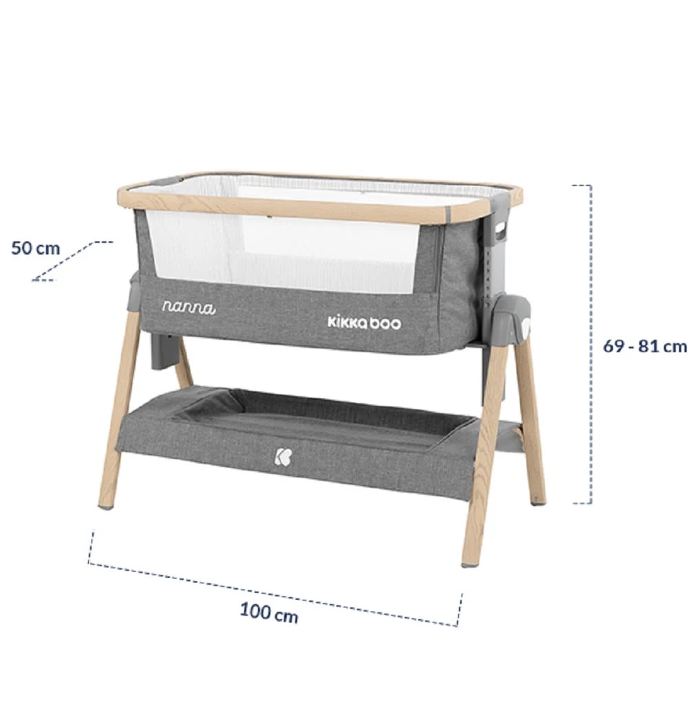 Kikkaboo Beistellbett Nanna Matratze In Grau - Image 3