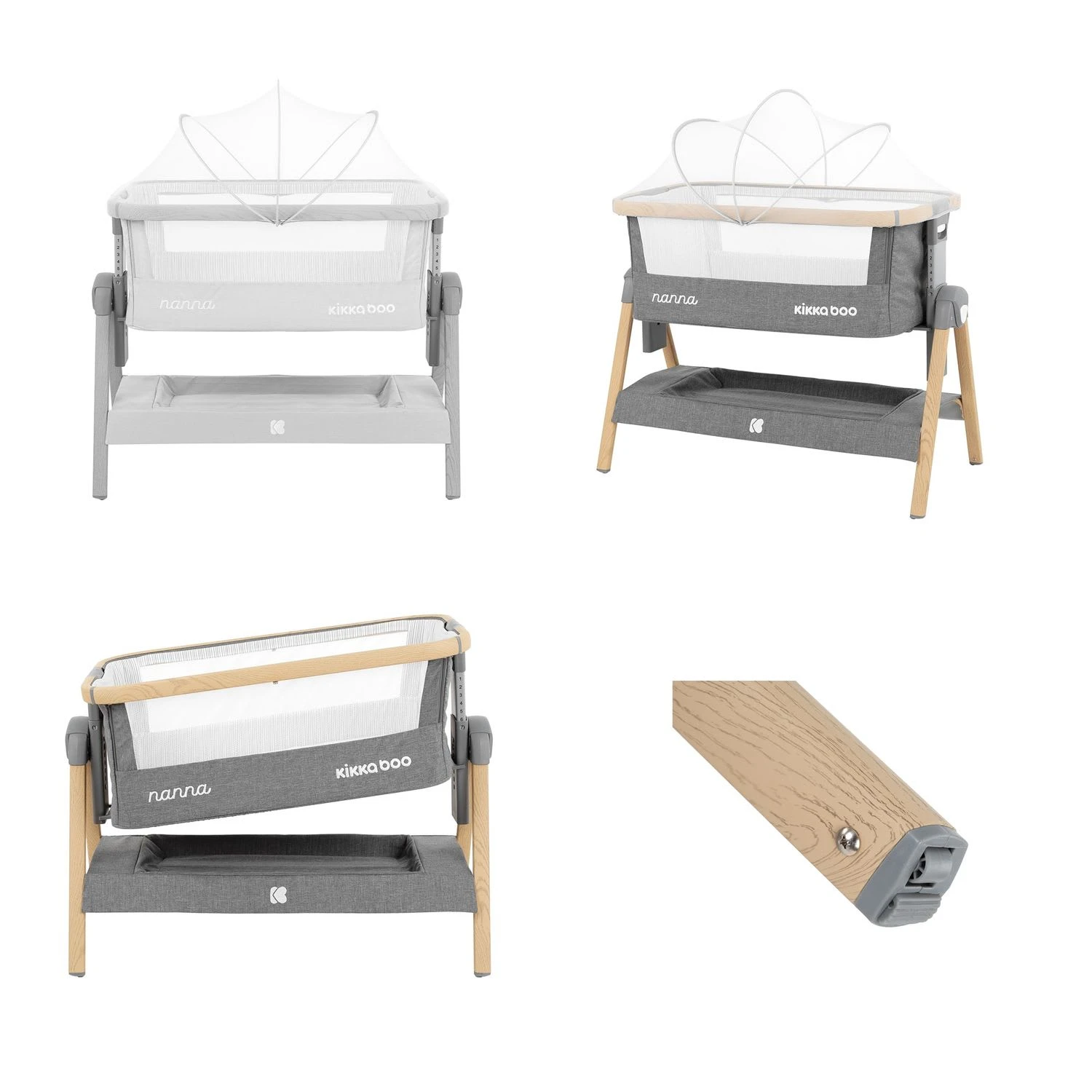 Kikkaboo Beistellbett Nanna Matratze In Grau - Image 6