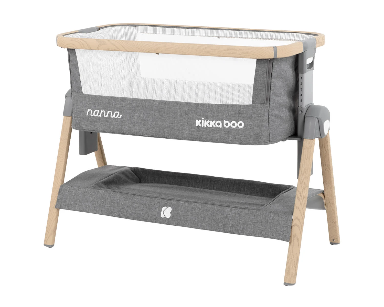 Kikkaboo Beistellbett Nanna Matratze In Grau